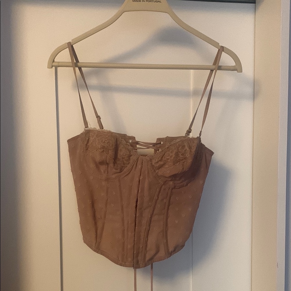 Urban Outfitters Tan Fitted Bustier Camisole